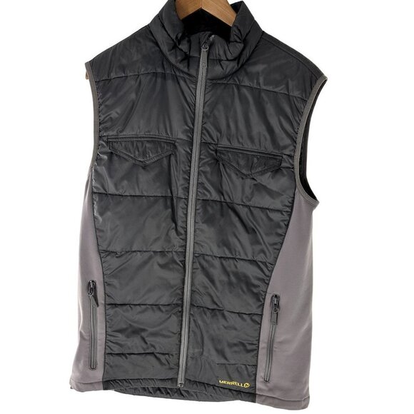Men’s Merrell Puffer Vest Black Size Large - Picture 1 of 15